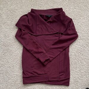 All Saints Deep Burgundy Cowl Neck Sweater